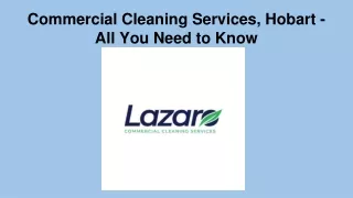 Commercial Cleaning Services, Hobart - All You Need to Know