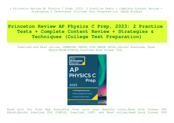 princeton review ap physics c prep 2023