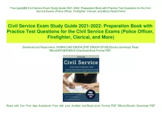 Free [epub]$$ Civil Service Exam Study Guide 2021-2022 Preparation Book with Practice Test Questions for the Civil Servi