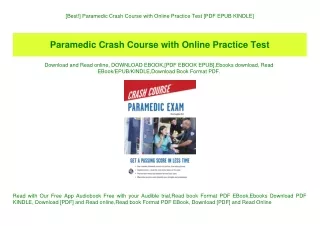 [Best!] Paramedic Crash Course with Online Practice Test [PDF EPUB KINDLE]
