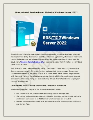 how to install session based rds with windows