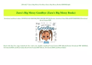 [Ebook]^^ Zara's Big Messy Goodbye (Zara's Big Messy Books) EBOOK #pdf