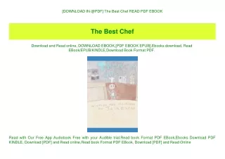 [DOWNLOAD IN @PDF] The Best Chef READ PDF EBOOK
