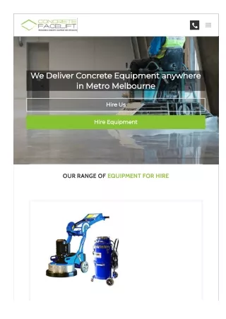 Concrete grinder hire Melbourne