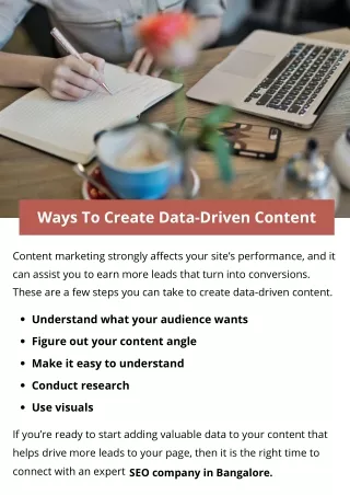 ways to create data driven content
