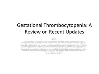 thrombocytopenia