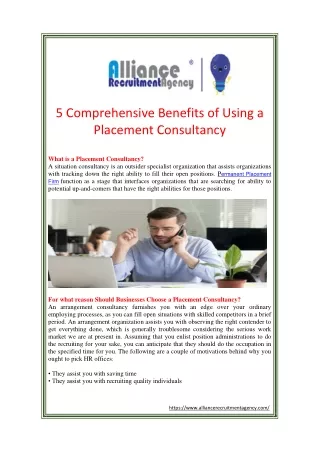 _5 Comprehensive Benefits of Using a Placement Consultancy