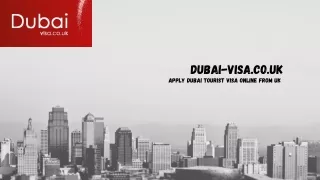 Apply Dubai Tourist Visa online from UK