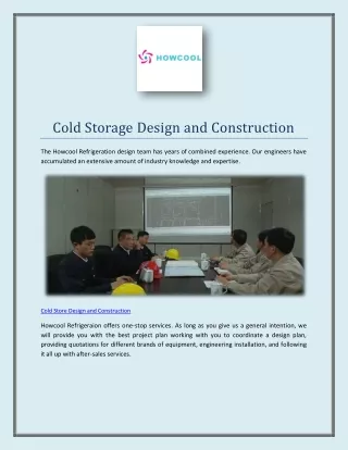 Cold Storage Design and Construction
