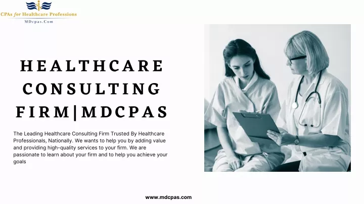 healthcare consulting firm mdcpas