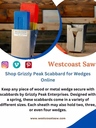 Shop Grizzly Peak Scabbard for Wedges Online