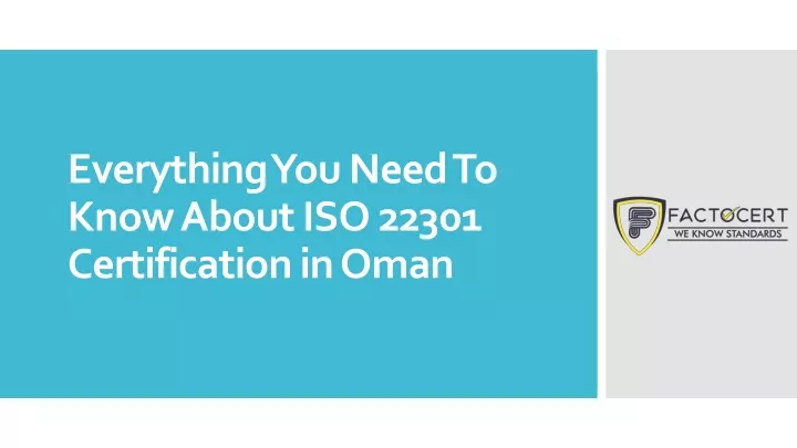 everything you need to know about iso 22301 certification in oman