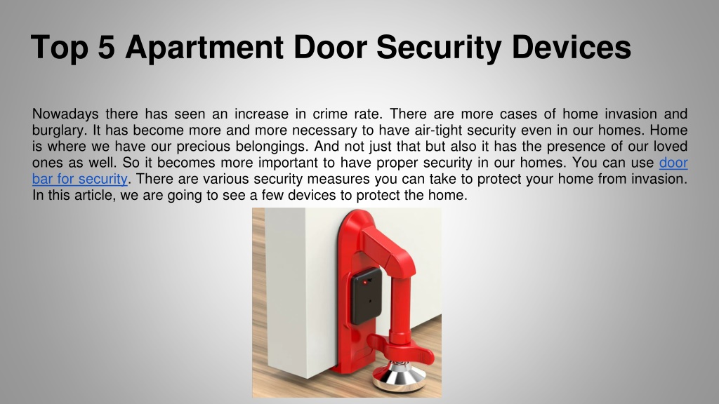 View of PPT - Top 5 Apartment Door Security Devices PowerPoint Presentation ...