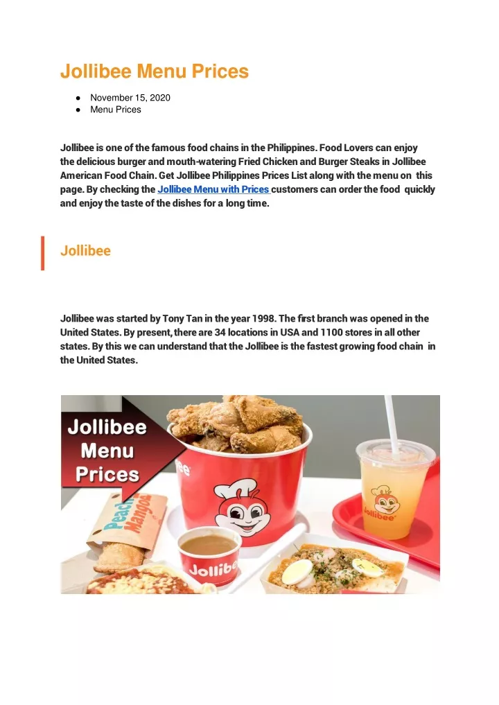 jollibee menu prices