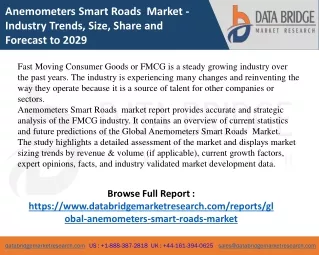 anemometers smart roads market industry trends