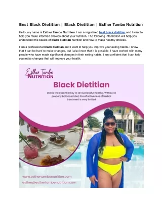 Black Dietitian
