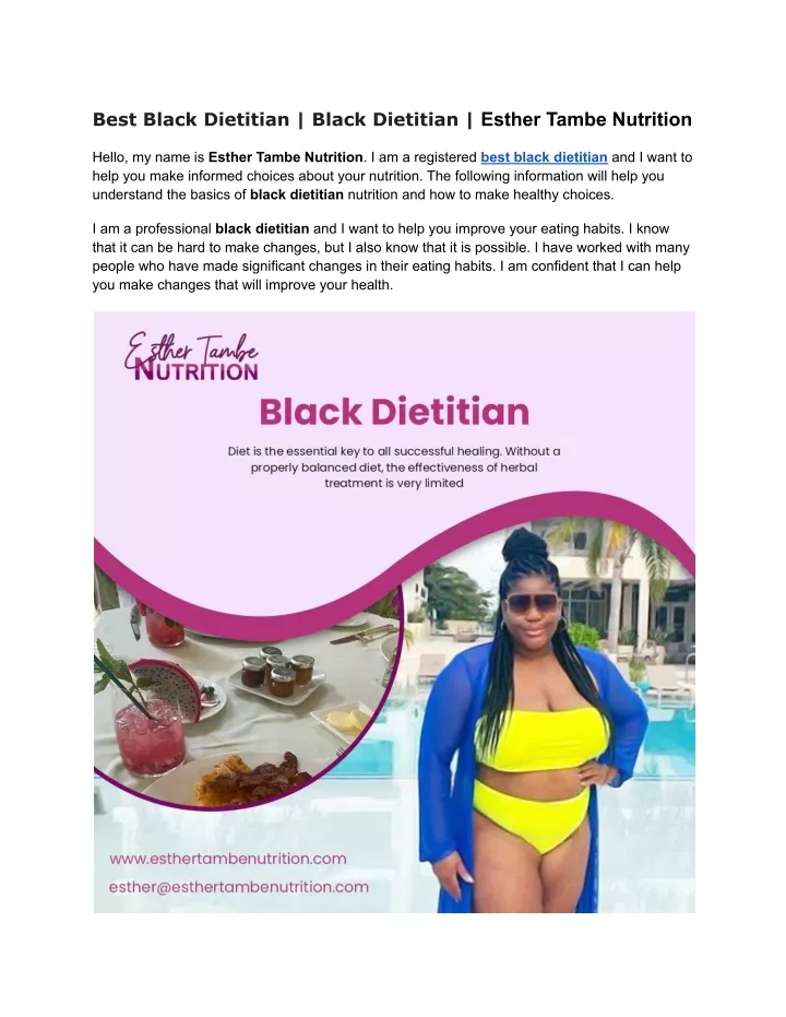 best black dietitian black dietitian esther tambe