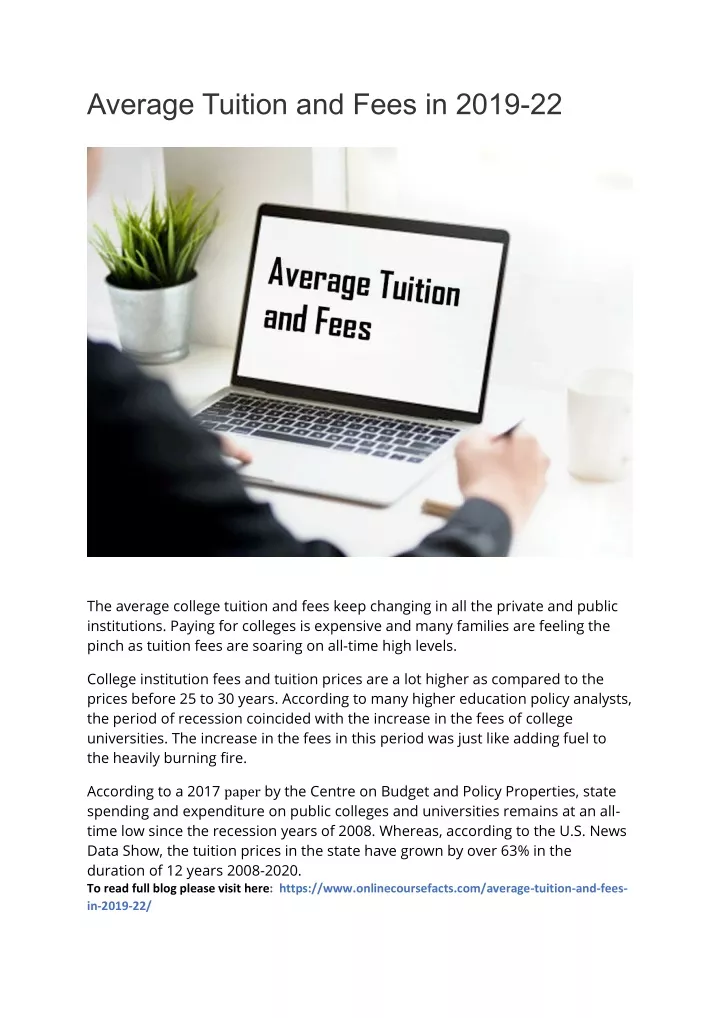 average tuition and fees in 2019 22