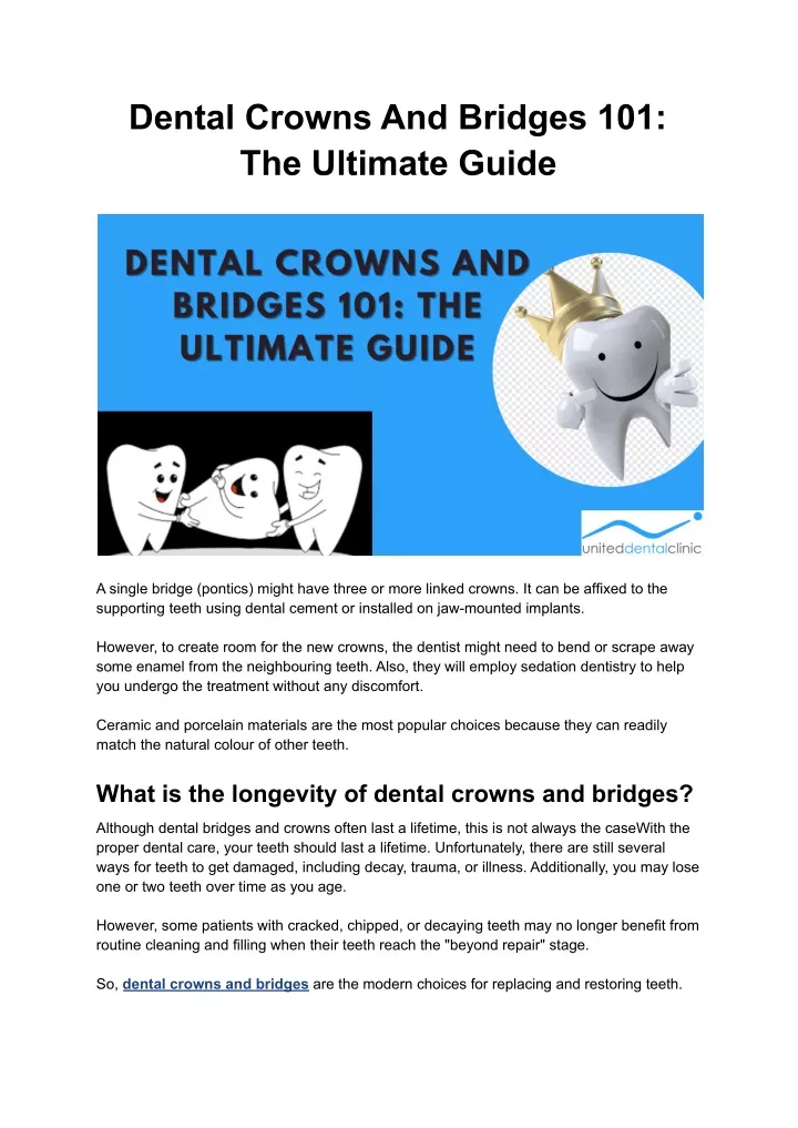 dental crowns and bridges 101 the ultimate guide