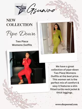 Shop Amazing Pipe Down Two Piece Womens Outfits - GSUWOO