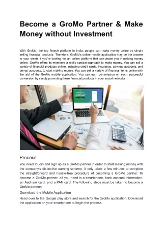 become a gromo partner make money without