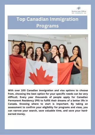Top Canadian Immigration Programs
