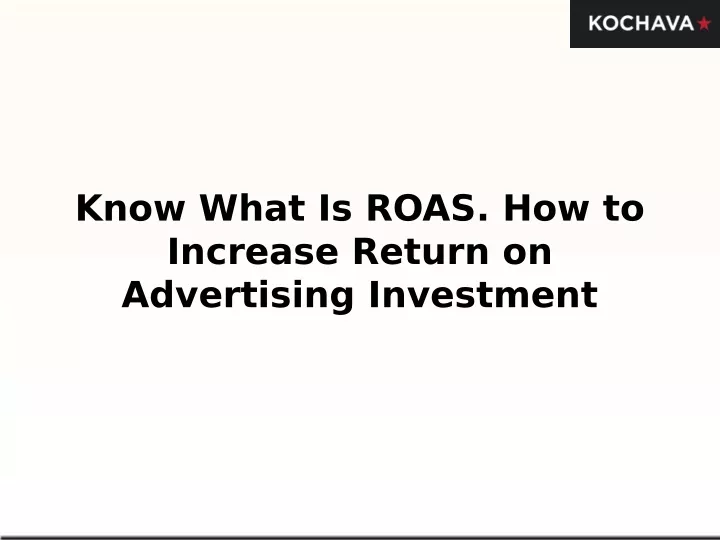 know what is roas how to increase return