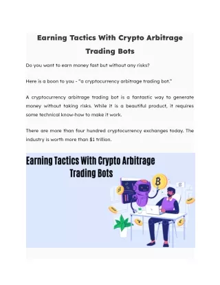 earning tactics with crypto arbitrage