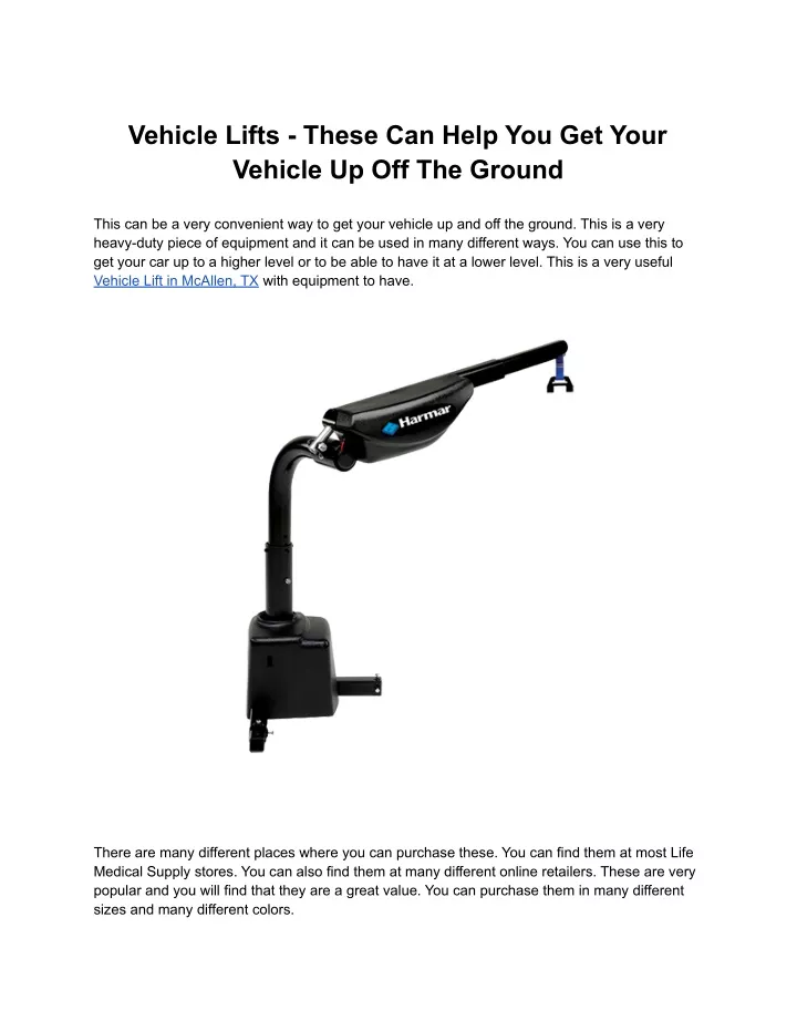 vehicle lifts these can help you get your vehicle