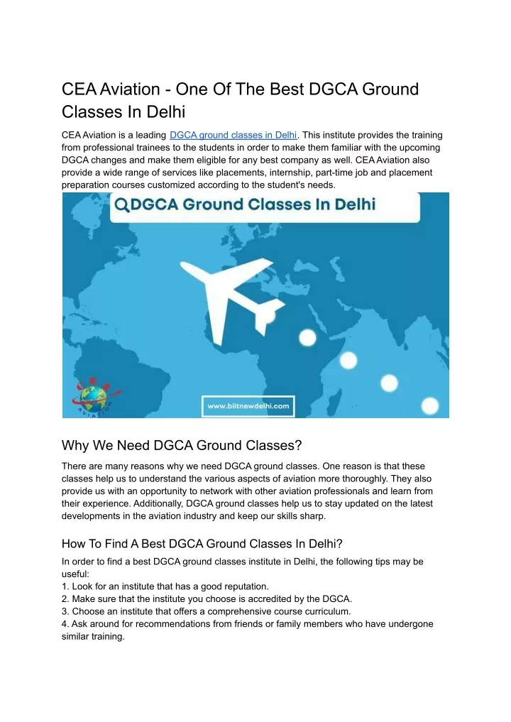 cea aviation one of the best dgca ground classes