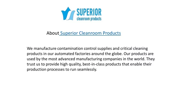 about superior cleanroom products