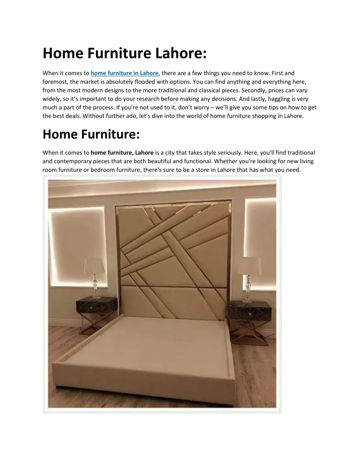 Home Furniture Lahore N 