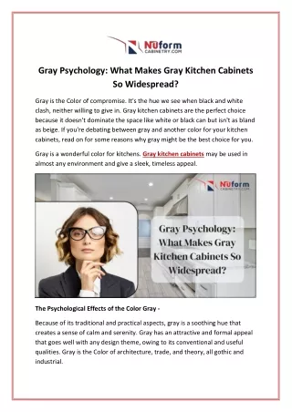 Gray Psychology: What Makes Gray Kitchen Cabinets So Widespread?