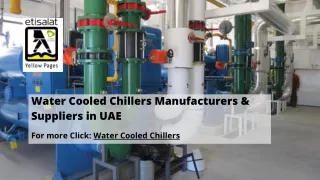 Water Cooled Chillers Manufacturers & Suppliers in UAE