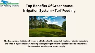 Top Benefits Of Greenhouse Irrigation System - Turf Feeding (1)