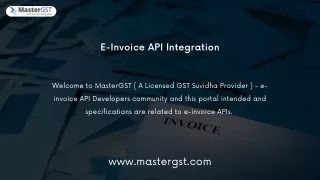 E-Invoice API Integration
