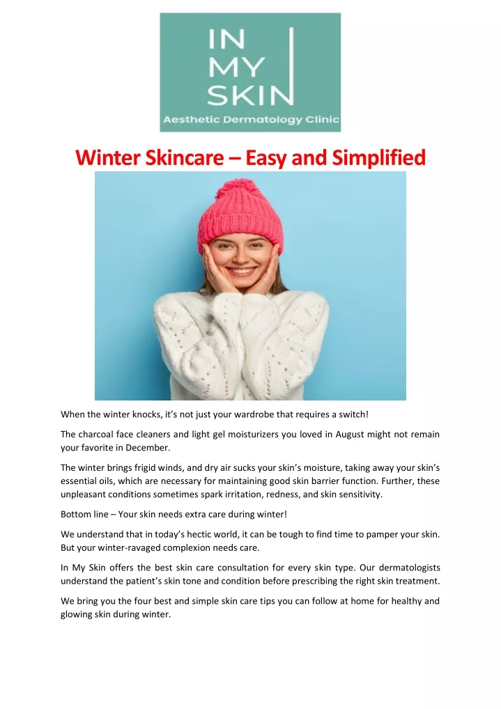 winter skincare easy and simplified