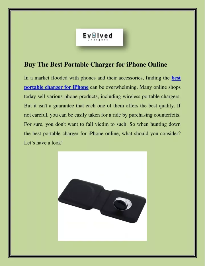 buy the best portable charger for iphone online