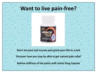 Jointo King Capsule is used for all kinds of joint pains & Rheumatoid arthritis,