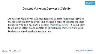 content marketing services at saletify