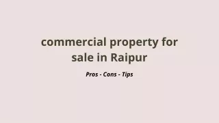 commercial property for sale in Raipur