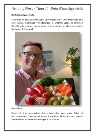 henning pless tipps f r dein w nschgewicht