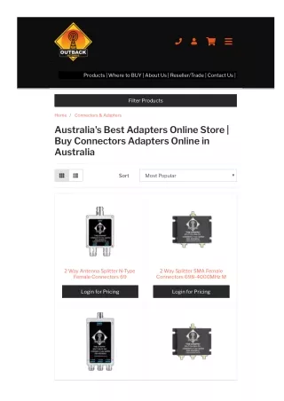 Australia's Best Adapters Online Store | Buy Connectors Adapters Online in Austr