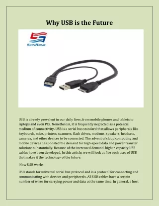 Why USB is the future