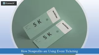 h ow n onprofits are using e vent t icketing