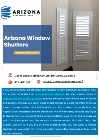 arizona window shutters
