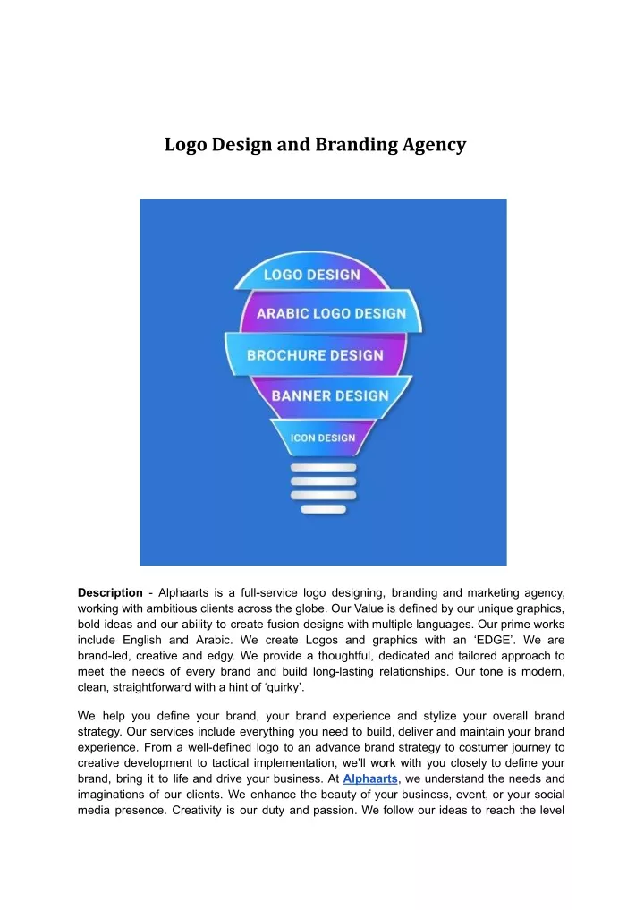 logo design and branding agency