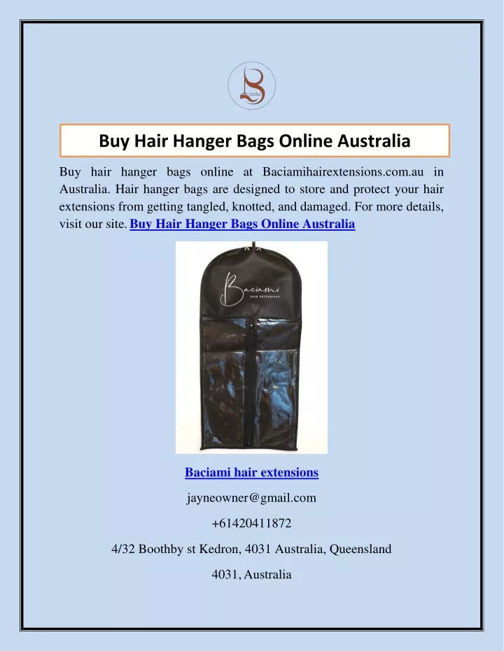 buy hair hanger bags online australia