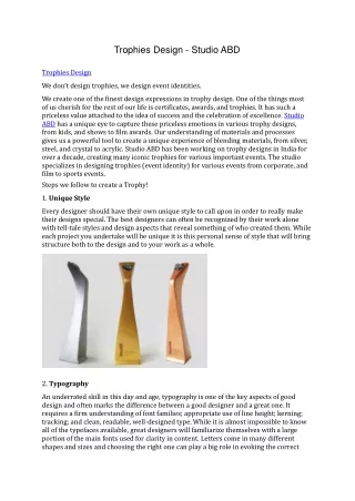 Trophies-Design