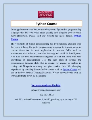 python course